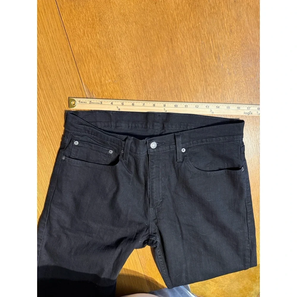 Levis 559 Jeans Mens 34x32 Black Dark Wash Relaxed Straight Stretch Denim Casual